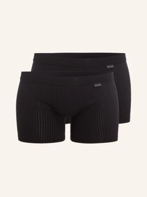 Schiesser Bokserki Cotton Essentials, 2 Szt. schwarz CZARNY