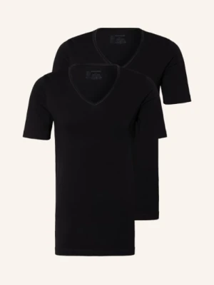 Schiesser Koszulka W Serek, 2 Szt 95/5 schwarz