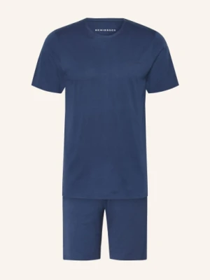 Schiesser Krótkie Piżamy Modern Bonded blau