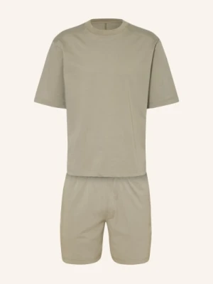 Schiesser Krótkie Piżamy Modern Nightwear gruen