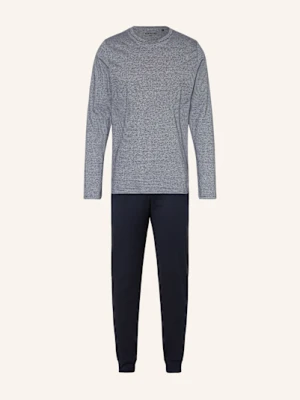 Schiesser Piżama Casual Essentials blau