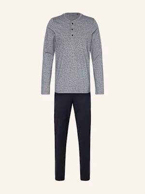 Schiesser Piżama Casual Essentials blau