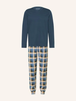 Schiesser Piżama Casual Essentials blau