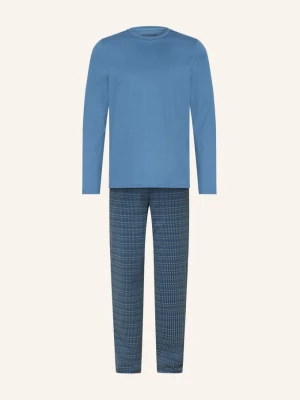 Schiesser Piżama Casual Essentials blau granatowy