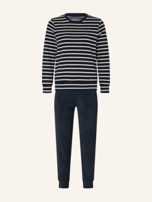 Schiesser Piżama Casual Essentials Z Materiału Frotte blau