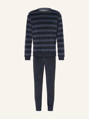 Schiesser Piżama Casual Nightwear Z Frotte blau