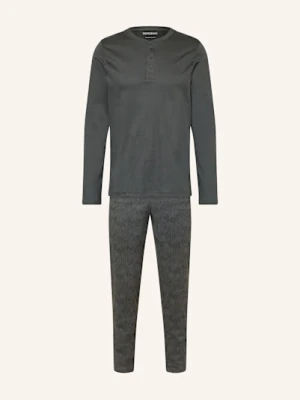 Schiesser Piżama Fine Interlock gruen