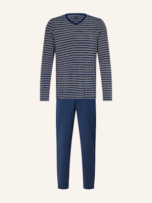 Schiesser Piżama Long Life Soft blau