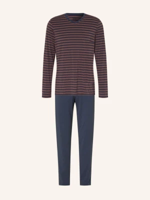 Schiesser Piżama Long Life Soft blau