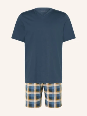 Schiesser Piżama Typu Shorty Casual Essentials blau