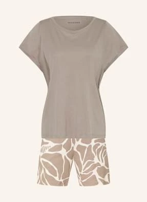 Schiesser Piżama Z Szortami Modern Nightwear beige