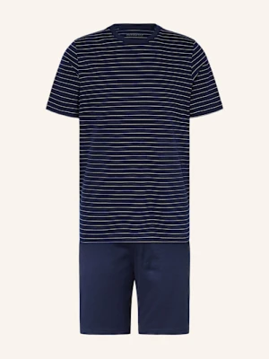 Schiesser Piżama Z Szortami Casual Essentials blau