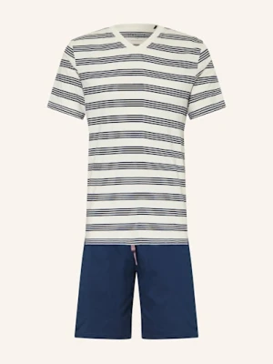 Schiesser Piżama Z Szortami Casual Nightwear blau