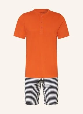 Schiesser Piżama Z Szortami Casual Nightwear orange