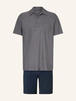 Schiesser Piżama Z Szortami Selected Premium Jacquard blau