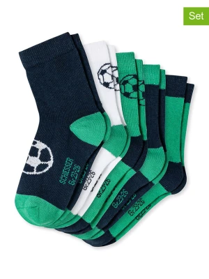 Schiesser Skarpety (5 par) w kolorze granatowo-zielonym rozmiar: 23-26