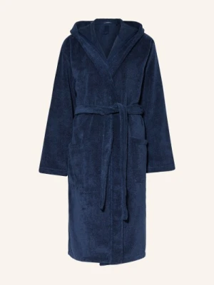 Schiesser Szlafrok Damski Essentials Z Kapturem blau