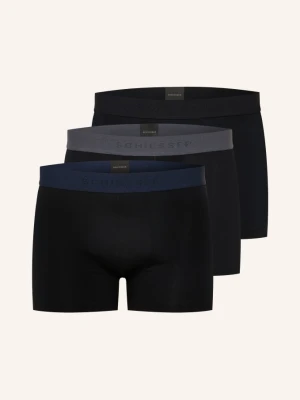 Schiesser Zestaw 3 Par Bokserek Organic Cotton blau GRANATOWY