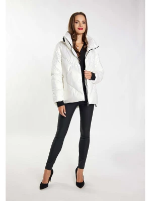 Schmuddelwedda Kurtka pikowana w kolorze białym rozmiar: M