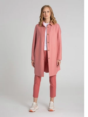 SCHNEIDERS Wełniany płaszcz przejściowy "Dalia" w kolorze szaroróżowym rozmiar: 38
