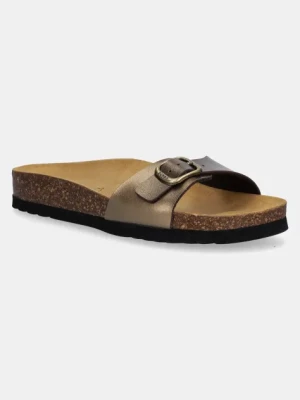 Scholl klapki ESTELLE damskie kolor złoty F321571010