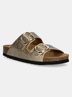 Scholl klapki NOELLE damskie kolor złoty F322011010