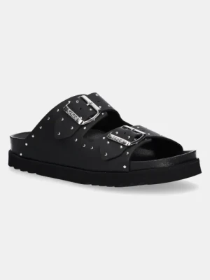 Scholl klapki skórzane BEATRIZ damskie kolor czarny F306131004
