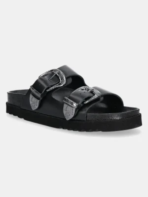 Scholl klapki skórzane IRVING damskie kolor czarny F306151004