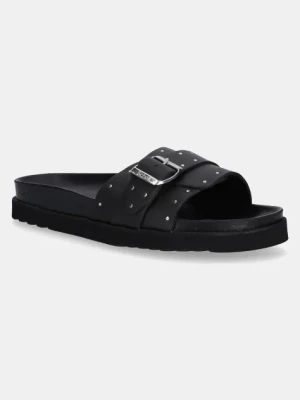 Scholl klapki skórzane JOYCE damskie kolor czarny F322421004