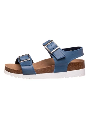 Scholl Skórzane sandały "Filippa" w kolorze niebieskim rozmiar: 39