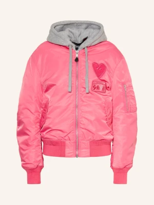 Schott Nyc Bomberka Z Odpinanym Kapturem pink