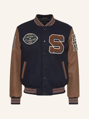 Schott Nyc Kurtka W Stylu College Z Mieszanki Materiałów blau