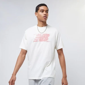 New Balance Science Schematic T-Shirt mężczyźni T-Shirty i Polo biały rozmiar Odzież