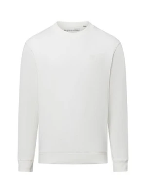 Scotch & Soda Bluza męska Mężczyźni Bawełna biały jednolity,
