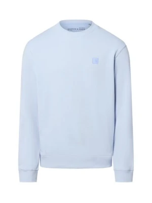 Scotch & Soda Bluza męska Mężczyźni Bawełna niebieski jednolity,