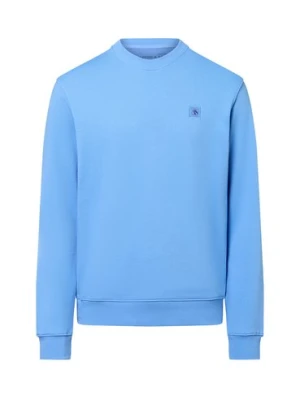 Scotch & Soda Bluza męska Mężczyźni Bawełna niebieski jednolity,