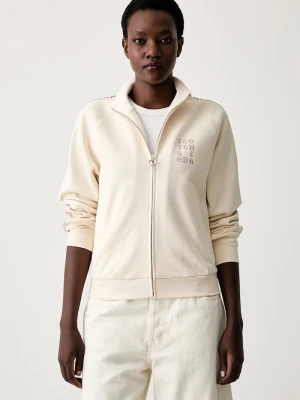Scotch & Soda bluza rozpinana damska z bawełną beżowy