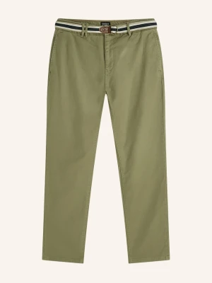Scotch & Soda Chinosy Warren O Kroju Extra Slim Fit gruen OLIWKOWY