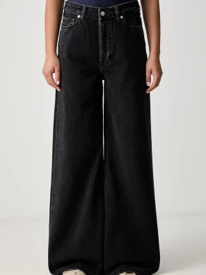 Scotch & Soda jeansy wide leg damskie szary