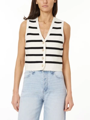 Scotch & Soda Kamizelka dzianinowa w kolorze biało-czarnym rozmiar: XL