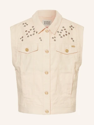 Scotch & Soda Kamizelka Jeansowa Z Ćwiekami weiss