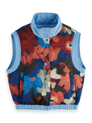 Scotch & Soda Kamizelka w kolorze błękitnym ze wzorem rozmiar: 164