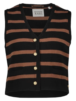 Scotch & Soda Kamizelka w kolorze czarno-jasnobrązowym rozmiar: M