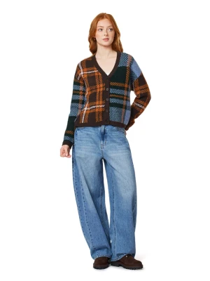 Scotch & Soda Kardigan w kolorze ciemnobrązowo-błękitnym rozmiar: S