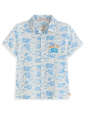 Scotch & Soda Koszula w kolorze niebiesko-białym rozmiar: 146-158