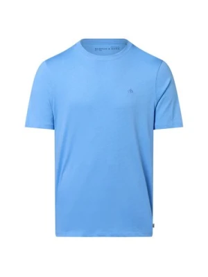 Scotch & Soda Koszulka męska Mężczyźni Bawełna niebieski jednolity,