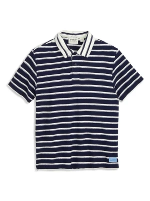 Scotch & Soda Koszulka polo w kolorze biało-granatowym rozmiar: XL