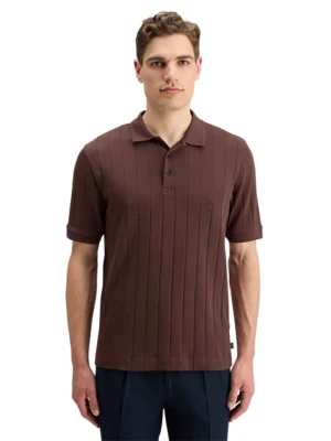 Scotch & Soda Koszulka polo w kolorze brązowym rozmiar: M