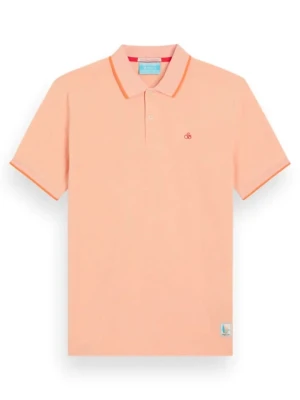 Scotch & Soda Koszulka polo w kolorze brzoskwiniowym rozmiar: M