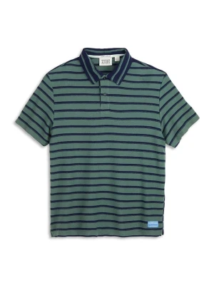 Scotch & Soda Koszulka polo w kolorze zielono-granatowym rozmiar: XL